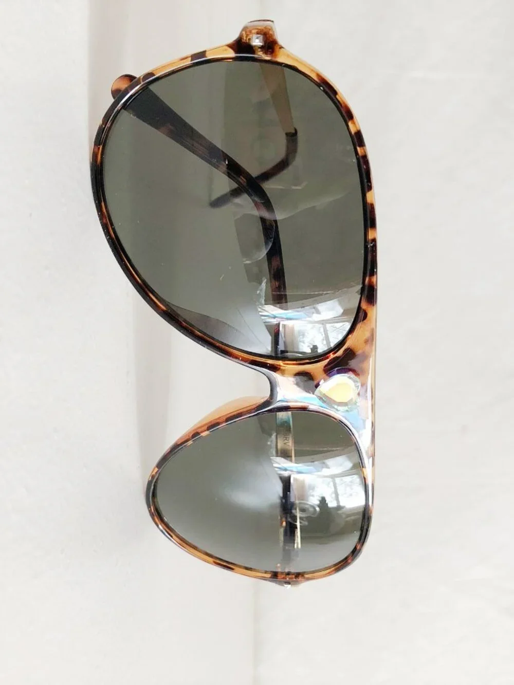 Oversized Tortoiseshell Aviator Sunglasses